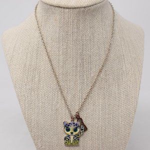 Mini Beanie Boos Friends Necklace Cat Leopard Pendant Glitter Eyes